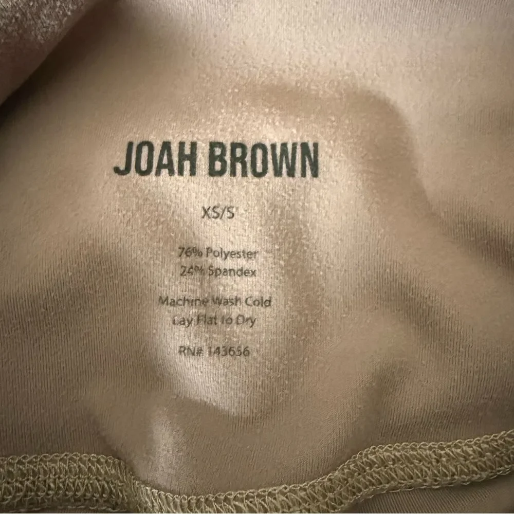 Joah Brown Biker Shorts Womens Sz XS / S Brown High Waist Gym Yoga Stretch